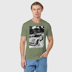 Футболка хлопковая мужская Mazda rx-7 авто, цвет: авокадо — фото 2