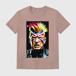 Мужская футболка Панк Дональд Трамп - жесть