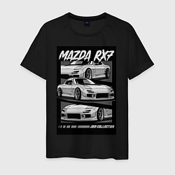 Футболка хлопковая мужская Mazda rx-7 JDM авто, цвет: черный