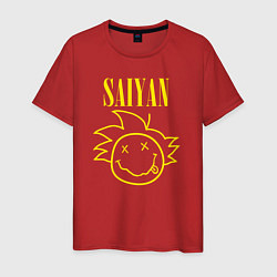 Футболка хлопковая мужская Saiyan Dragon Ball, цвет: красный