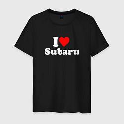 Мужская футболка I love Subaru sport