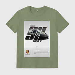 Мужская футболка Porsche 911 стильный автомобиль