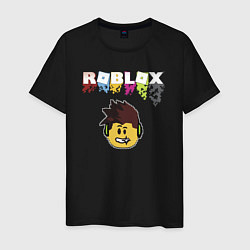 Мужская футболка Roblox pixel - роблокс пиксель видеоигра для детей