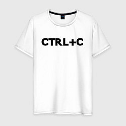 Мужская футболка Иностранная надпись cntrl c