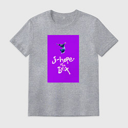 Футболка хлопковая мужская J-hope in the box - K-pop, цвет: меланж