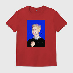 Мужская футболка BTS Чимин масло синий