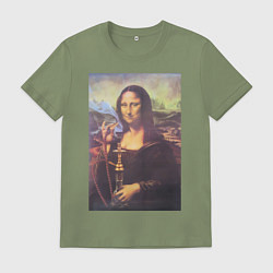 Мужская футболка Мона Лиза с кальяном