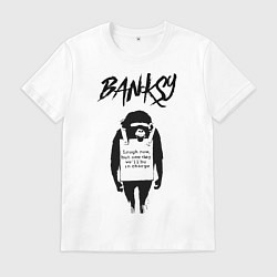 Мужская футболка Обезьяна граффити уличное искусство Banksy