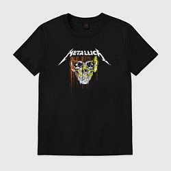 Футболка хлопковая мужская Metallica rock, цвет: черный