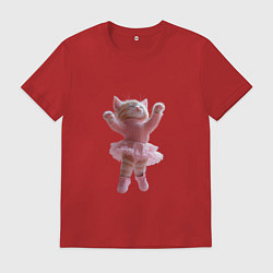 Мужская футболка Кошечка балерина