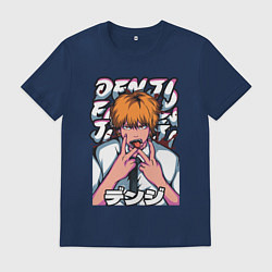 Мужская футболка Человек-бензопила Denji язык