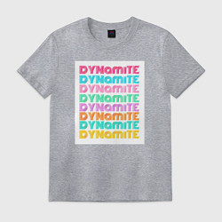 Футболка хлопковая мужская BTS Dynamite, цвет: меланж