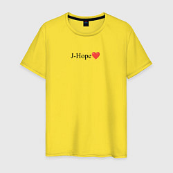 Футболка хлопковая мужская BTS - J-hope, цвет: желтый