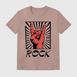 Мужская футболка Rock - жест коза