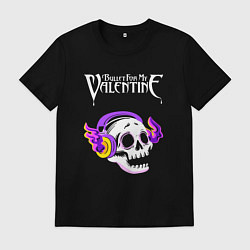 Мужская футболка Bullet For My Valentine - неоновый череп