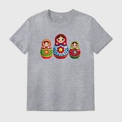 Мужская футболка Три ярких матрёшки
