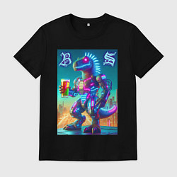 Мужская футболка Beersaur neon glow - meme