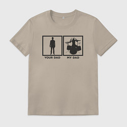 Мужская футболка Отец барабанщик