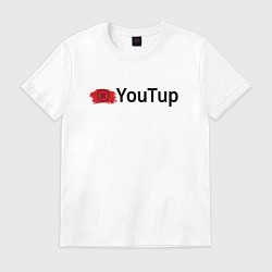 Футболка хлопковая мужская Youtup youtube, цвет: белый