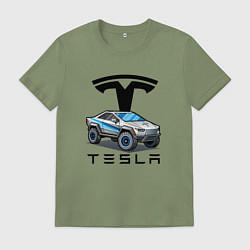 Мужская футболка Tesla сybertruck Elon Musk