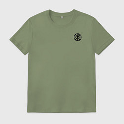 Мужская футболка За веру царя и святую триединую Русь малая хризма