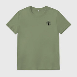 Мужская футболка Сокрушу пред ним врагов его хризма черная