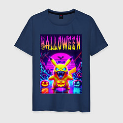 Мужская футболка Pikachu - halloween vaporwave