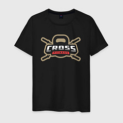 Футболка хлопковая мужская Cross fitness, цвет: черный