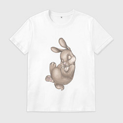 Мужская футболка Спящий милый заяц