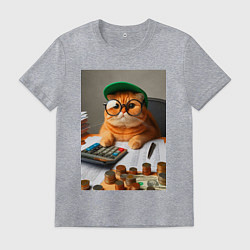 Мужская футболка Рыжий кот - бухгалтер