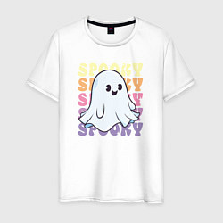 Мужская футболка Cute little spooky ghost