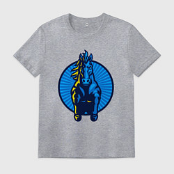 Мужская футболка Синий скакун