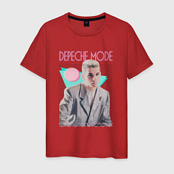 Футболка хлопковая мужская Depeche Mode 80s Dave, цвет: красный