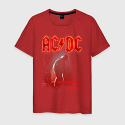 Футболка хлопковая мужская AC DC Power up - Angus Young, цвет: красный