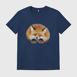 Мужская футболка Милая пушистая лисичка