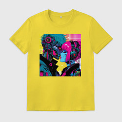 Мужская футболка Cyber love - pop art fantasy