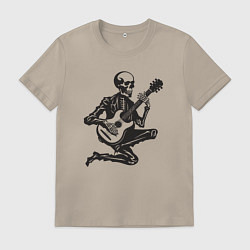 Мужская футболка Скелетик музыкант