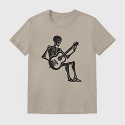 Мужская футболка Скелет гитарист