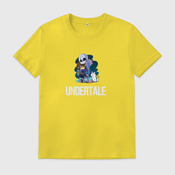 Футболка хлопковая мужская Андертайл обнимашки, цвет: желтый