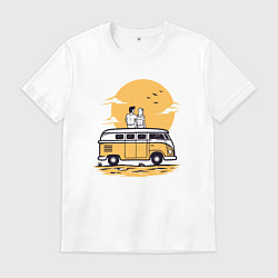 Мужская футболка Влюблённые на закате солнца