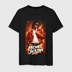 Мужская футболка Michael Jackson in the red jacket