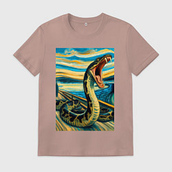 Мужская футболка Анаконда кричит на картине Эдварда Мунка - мем иск