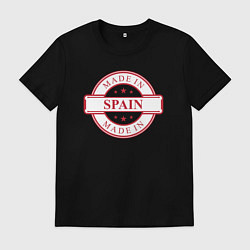Футболка хлопковая мужская Сделано в Испании, цвет: черный