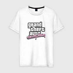 Футболка хлопковая мужская GTA vice city stories game, цвет: белый