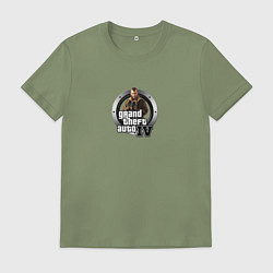 Футболка хлопковая мужская Grand Theft Auto 4, цвет: авокадо