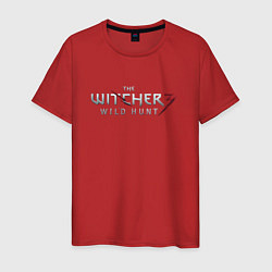 Футболка хлопковая мужская The Witcher 3 logo, цвет: красный