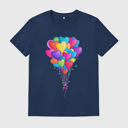 Мужская футболка Яркие шарики сердечки