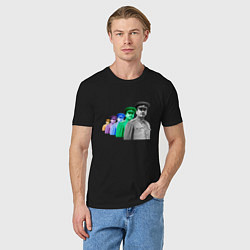 Футболка хлопковая мужская Pop art товарищ Сталин, цвет: черный — фото 2
