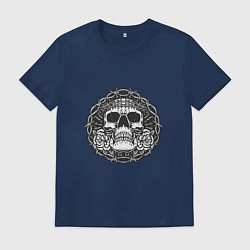 Мужская футболка Череп в колючей проволоке