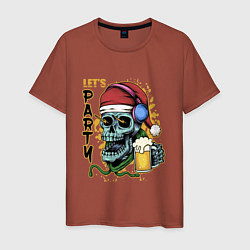 Мужская футболка Skull Santa